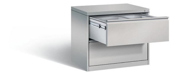 C+P hangmappenkast Acurado, H733xB787xD590mm, kleur: wit aluminium, handgreep, 12912-312 S10004