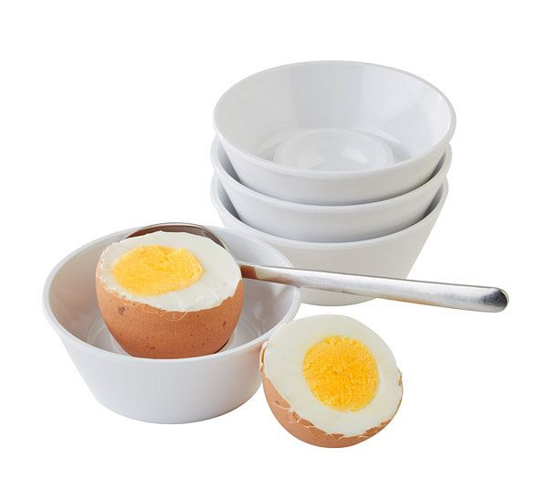 APS eierdopjes, Ø 8 cm, hoogte: 3 cm, melamine, wit, 4-pack, 83851