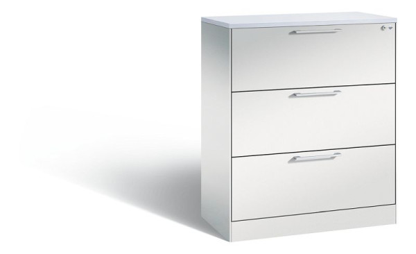 C+P hangarchiefkast Asisto, H1010xB800xD435mm, kleur: lichtgrijs, beugelgreep, 146043-312 S10084