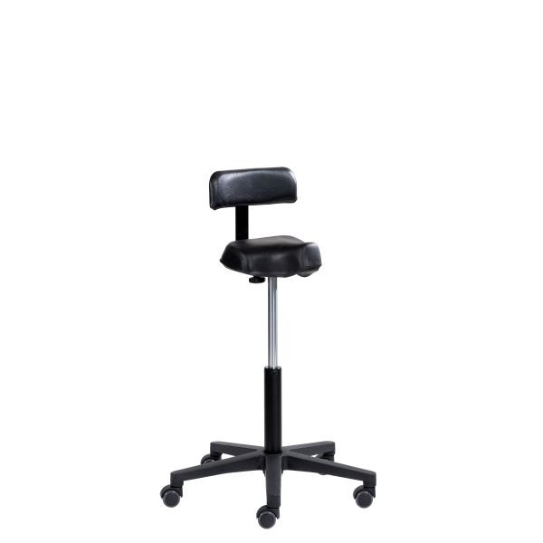 SOFAME stahulp LM 2029 met wielen, zithoogte 57-81 cm, polyamide onderstel, met rugleuning, W050020010