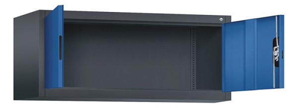 C+P bovenkast Acurado, H500xB1200xD500mm, kleur: zwartgrijs / gentiaanblauw, verzonken handgreep, 9484-000 S10167