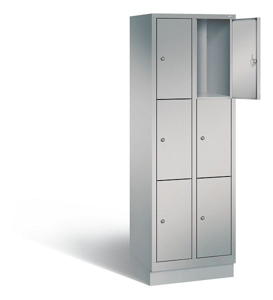 C+P lockerkast Evolo, H1800xB610xD500mm, kleur: wit aluminium, 48020-203 S10097