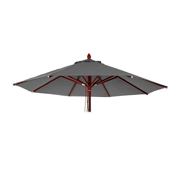 Mendler vervangende hoes voor horeca houten parasol HWC-C57, parasolhoes, rond Ø3m polyester 3kg, antraciet, 76659