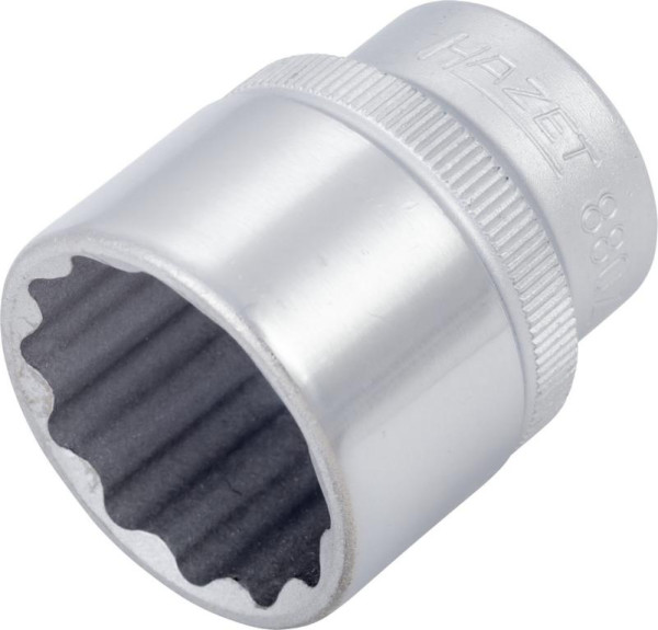 Hazet dop, dubbel zeskant, hol vierkant 10 mm (3/8 inch), 22 mm, gekarteld, 880Z-22