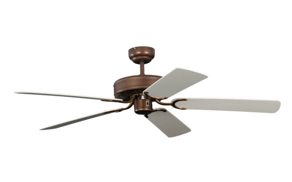 Pepeo Deckenventilator Potkuri Aged Bronze / Weiß 132 cm mit Zugkette, 1335201232v3