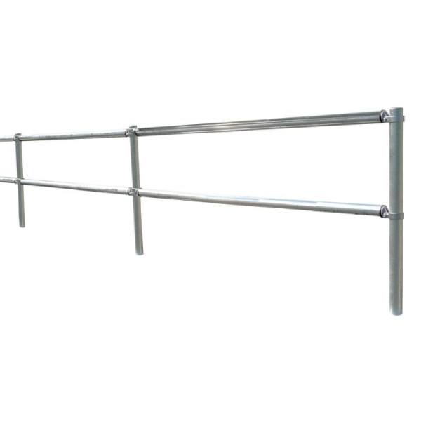 Stone HGS verkeersbeschermingsroostersysteem Ø 60 mm, steunpaal, voor inzetting in beton met grondanker, lengte 1500 mm, kogelkop, zonder verf, 419.602