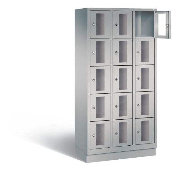 C+P lockerkast Classic, H1800xB900xD500mm, kleur: wit aluminium, 8020A305 S10010