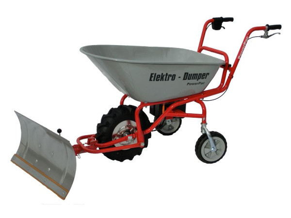 PowerPac ED120 accu kruiwagen met 115L kuip en sneeuwschuif, ED120 sneeuw.