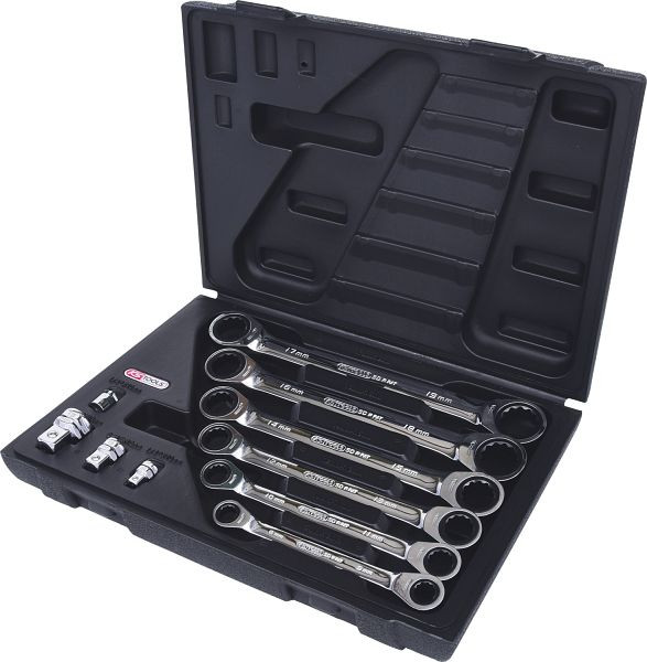 KS Tools GEARplus dubbele ratelringsleutelset, 10-delig 8-19mm, 503.4560