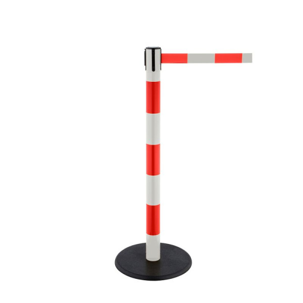 Stein HGS HGS personengeleidingssysteem -P-Line Direct-, wit met rode folie, zwart/geel geblokkeerd, met bandeindstuk (standaard), bandlengte: 2,3 m, 40003-3702