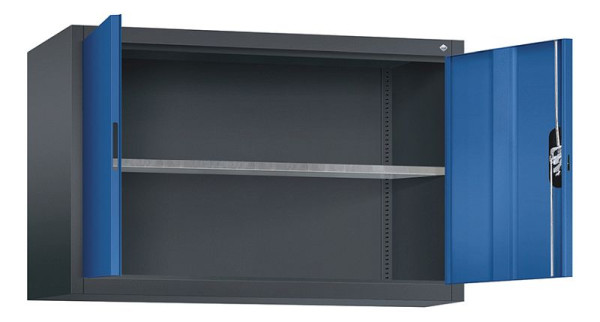 C+P bovenkast Acurado, H790xB1200xD400mm, kleur: zwartgrijs / gentiaanblauw, verzonken handgreep, 9465-009 S10075