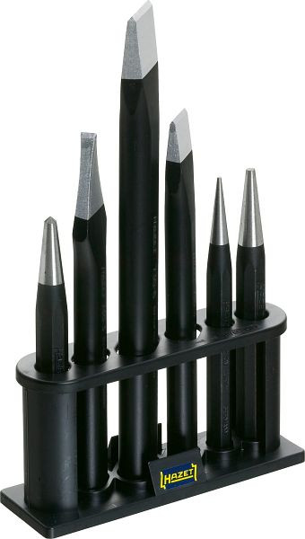 Hazet beitel, doorslag, centerpons set, aantal gereedschappen: 6, netto gewicht: 1,06 kg, 750/6-1