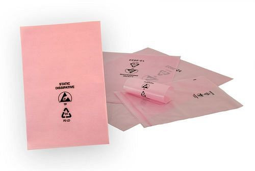 TransPak ESD platte zak, 150 x 225 mm, dikte 100 µ, antistatisch, VE 100, 299595