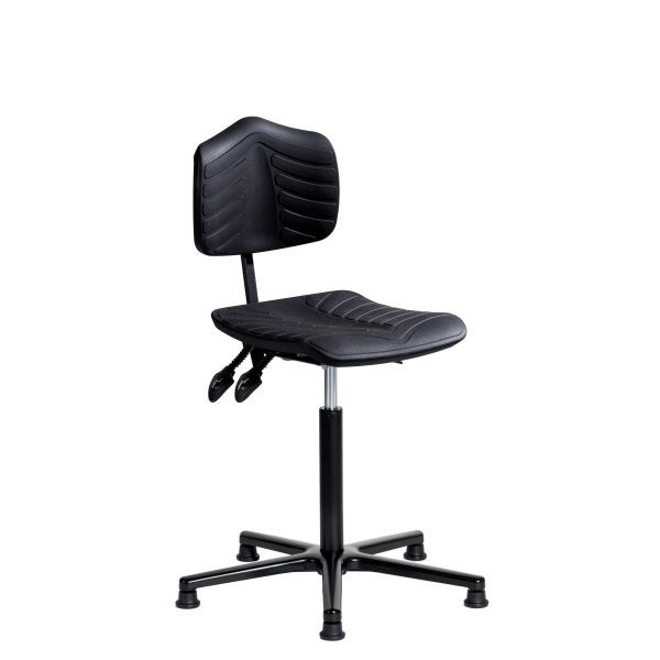 SOFAME werkstoel ERGOSOFT 2010 met glijders, zithoogte 42-56, met zitdiepteverstelling, aluminium onderstel, W050040024
