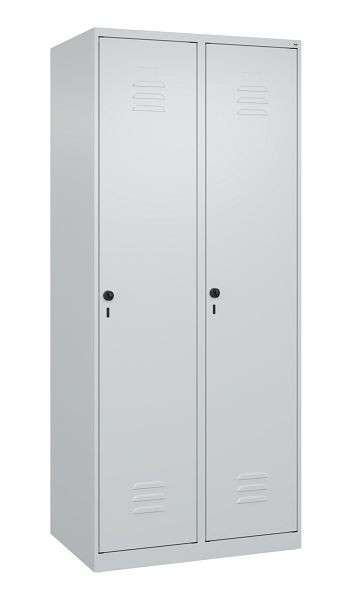 C+P multifunctionele kast Classic PLUS, wasruimte, 2 vakken, 1850x800x500mm, 7035/7035, veiligheidsdraaigrendel, deuren rechts scharnierend, 080000-22B S10008
