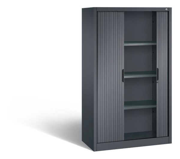 C+P rolluikkast Omnispace, H1660xB1000xD420mm, kleur: zwart-grijs, verzonken greep, 4 OH, 3212-00 S10037