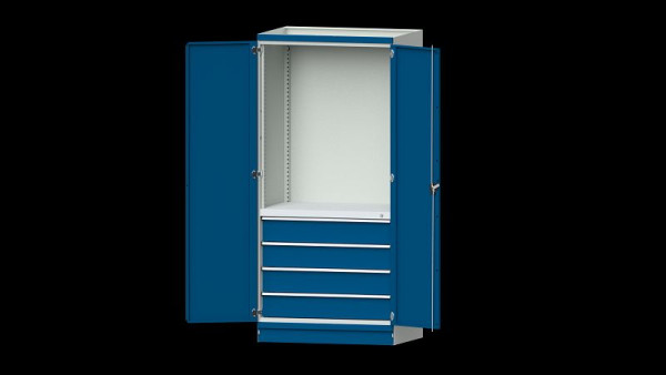 ANKE werkbanken basiskast modulair kastensysteem, serie 1060 V, model 2409, 1015 x 720 x 2200 mm, RAL 7035/5010, 631.270