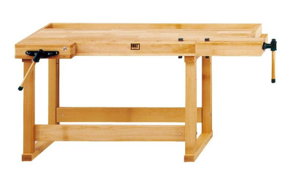 ANKE schaafbank; 1800 x 650 x 860 mm; Spanwijdte voorste tang 150 mm, achterste tang 160 mm; voor de klusjesman; met 1 paar rechthoekige bankhaken, 800.041