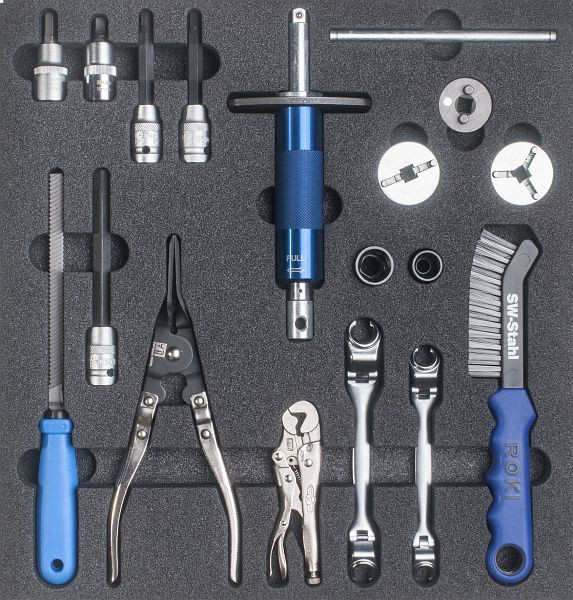 SW-Stahl werkplaatswagen assortiment, remservicegereedschap, 18-delig, Z3023-4