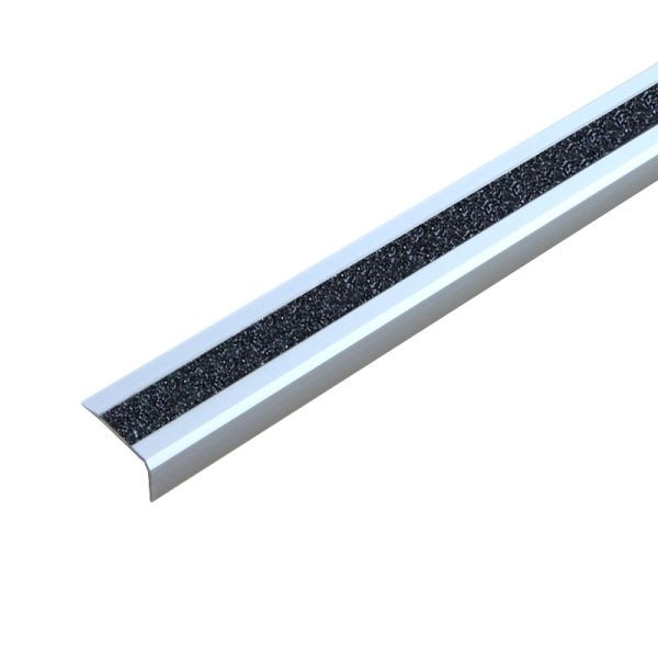Meelbroek antislip traprandprofiel aluminium met m2 antislip coating, GlitterGrip zwart 53x1000x31mm, ATM8SF2