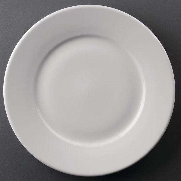 Athena Hotelware ronde borden met brede rand 25,4cm, pak van 12, CC209