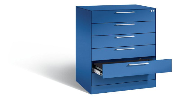 C+P archiefkast Asisto, H1010xB800xD600mm, kleur: gentiaanblauw, beugelgreep, 146243-624 S10028