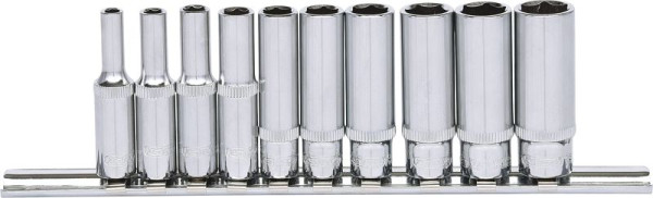 KS Tools 1/4" CHROMEplus zeskant dopsleutelset, lang, 10 stuks 4-13mm, 918.0610