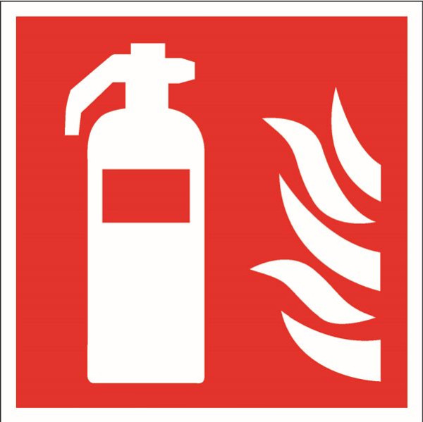FIRE SIGN Brandblusser 20 cm x 20 cm aluminium, 510156