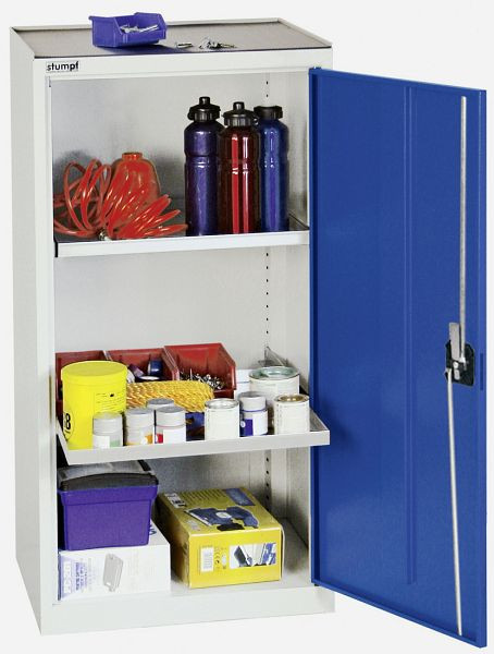 stumpf gereedschaps- en materiaalkast serie 3000, 7035/5010, 2 bakbodems, 3001574