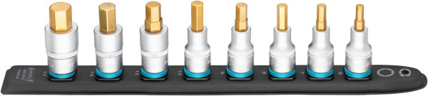 Hazet SmartRail, hol vierkant 12,5 mm (1/2 inch), binnenzeskantprofiel, aantal gereedschappen: 8, 986-SR/8