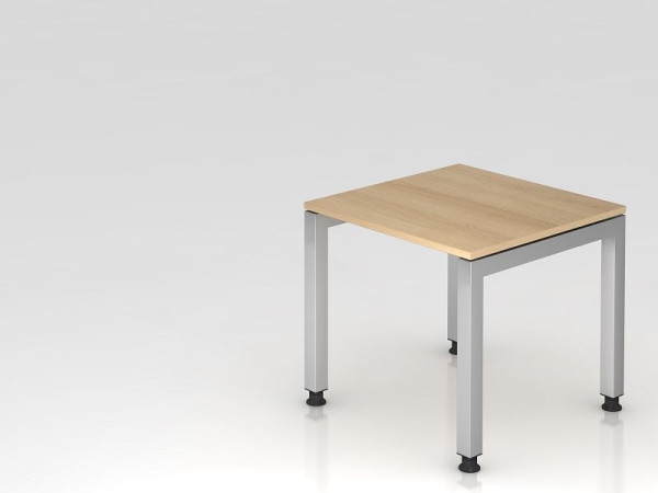 Hammerbacher bureau U-voet vierkant 80x80cm eiken, rechthoekige vorm, zwevend blad, VJS08/E/S