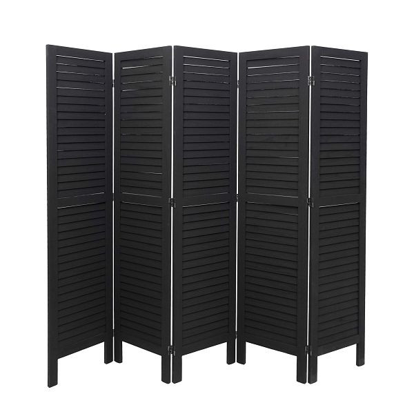 Mendler Paravent HWC-G30, scheidingswand, room divider, shabby look 170x200cm, antraciet, 67529