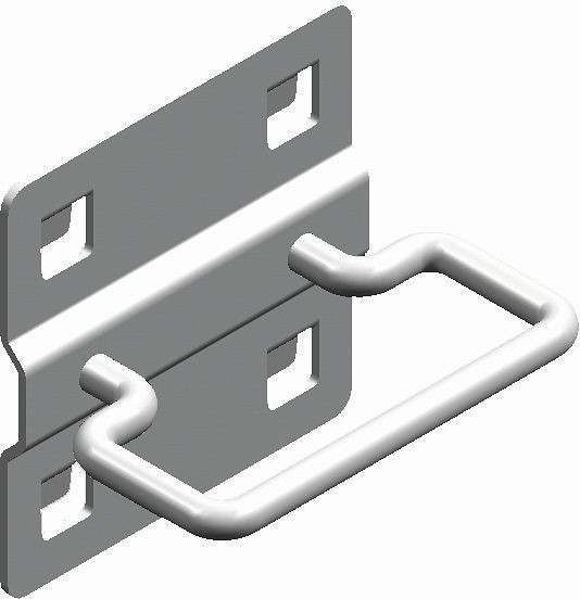 Kunzer U-haak, gesloten voor achterwandperforatie 10x10mm, WES1702.1