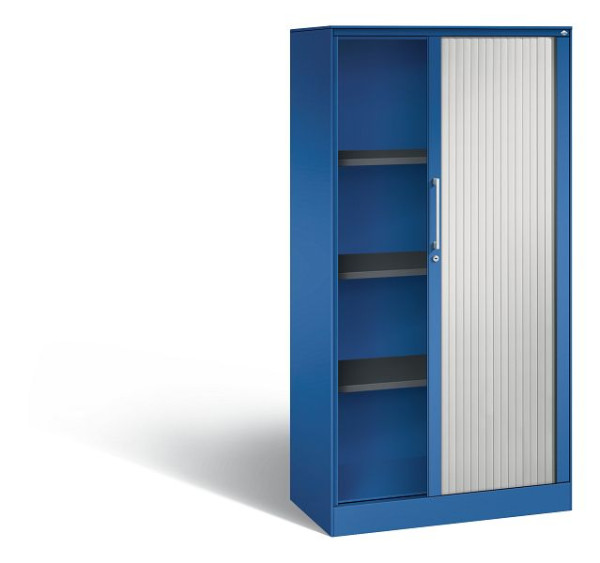C+P rolluikkast Asisto, H1639xB800xD435mm, kleur: gentiaanblauw/lichtgrijs, beugelgreep, 4 niveaus, 143013-000 S10062
