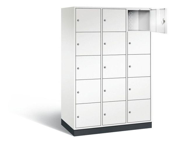 C+P XL lockerkast Intro, H1950xB1220xD590mm, kleur: verkeerswit, 8570-303 S10070