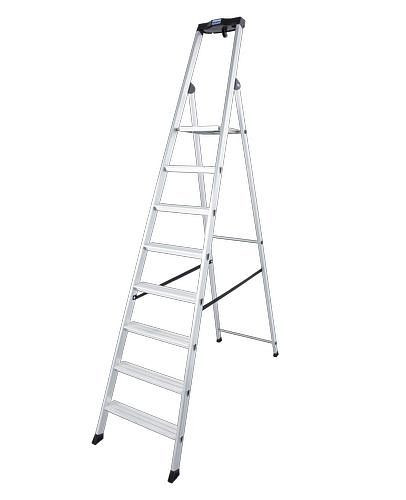 Krause Solido trap, aluminium, extreem slipvast platform, 8 treden, 257464