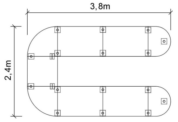 Hammerbacher Vergadertafelsysteem K-Serie Set K6, 380 x 240 cm, 2x VKA60, 2x VKP91, 1x VKP08, 4x VKP12, 16x VSTFK, wit, VSETK6/W/C
