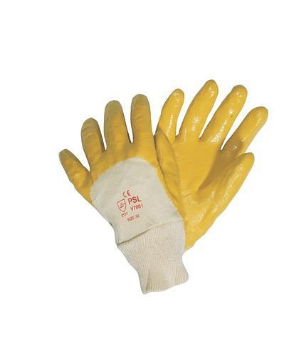 DENIOS handschoenen van nitrilrubber, categorie II, geel, maat 10, VE: 12 paar, 116-406