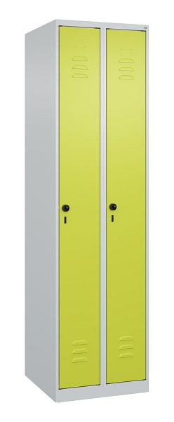 C+P luierkluis Classic PLUS, 2 vakken, 1850x500x500mm, 7035/0024, veiligheidsdraaigrendel, 080000-29 S10009