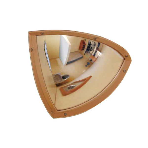 Stein HGS HGS-bewakingsspiegel "Morion" van roestvrij staal, veiligheidsgebied, onbreekbaar, 500 x 250 mm, waarnemersafstand 5m, 3 kijkrichtingen, 33423