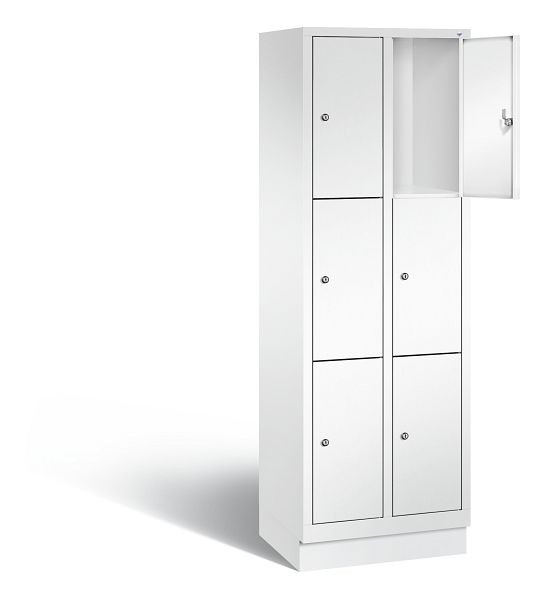 C+P lockerkast Evolo, H1800xB610xD500mm, kleur: verkeerswit, 48020-203 S10196