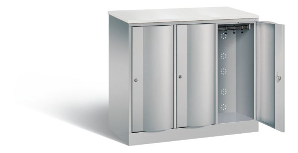 C+P locker Resisto, H1077xB1148xD540mm, kleur: wit aluminium, 8271-372 S10093