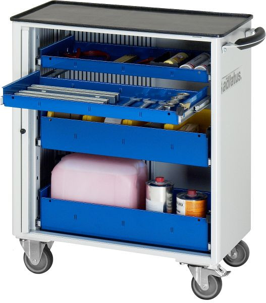 RAU gereedschapswagen serie adlatus model 7250, B725 x D400 x H860 mm, inclusief metalen steun, 02-7250.11