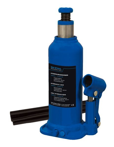 SW stalen stempelkrik, 5 t, 20602L