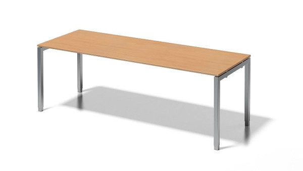 Bisley Cito bureau, 650-850 mm in hoogte verstelbaar U-frame, H 19 x B 2200 x D 800 mm, beuken/zilver, DUH2208BC355
