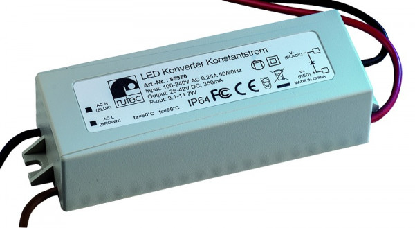 rutec Projekt LED-converter 350mA 9,1W - 14,7W constante stroomomvormer, PHE970