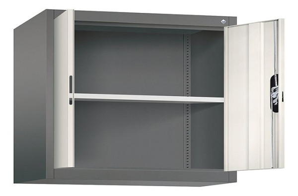C+P bovenkast Acurado, H790xW930xD500mm, kleur: vulkaangrijs / parelwit, verzonken handgreep, 9285-000 S10169
