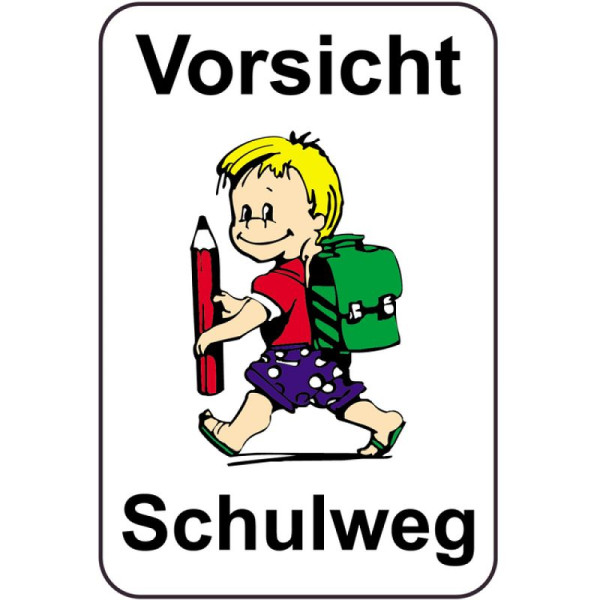 Stein HGS HGS kinderbord/verkeersbord Let op op weg naar school, 500x750mm, reden: wit geschilderd, 14755