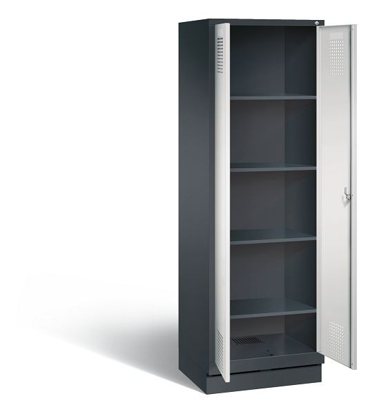 C+P washok Evolo, H1800xW610xD500mm, kleur: zwartgrijs/lichtgrijs, 48222-20b S10102
