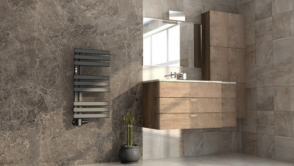 MERT designradiator model ASK in zwart, 400 x 800 mm, 5-ASK-40x080-SCH-M